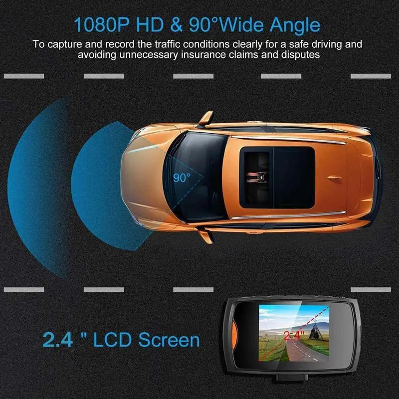 Wide Angle Night Vision Car DVR Hd Dashcam