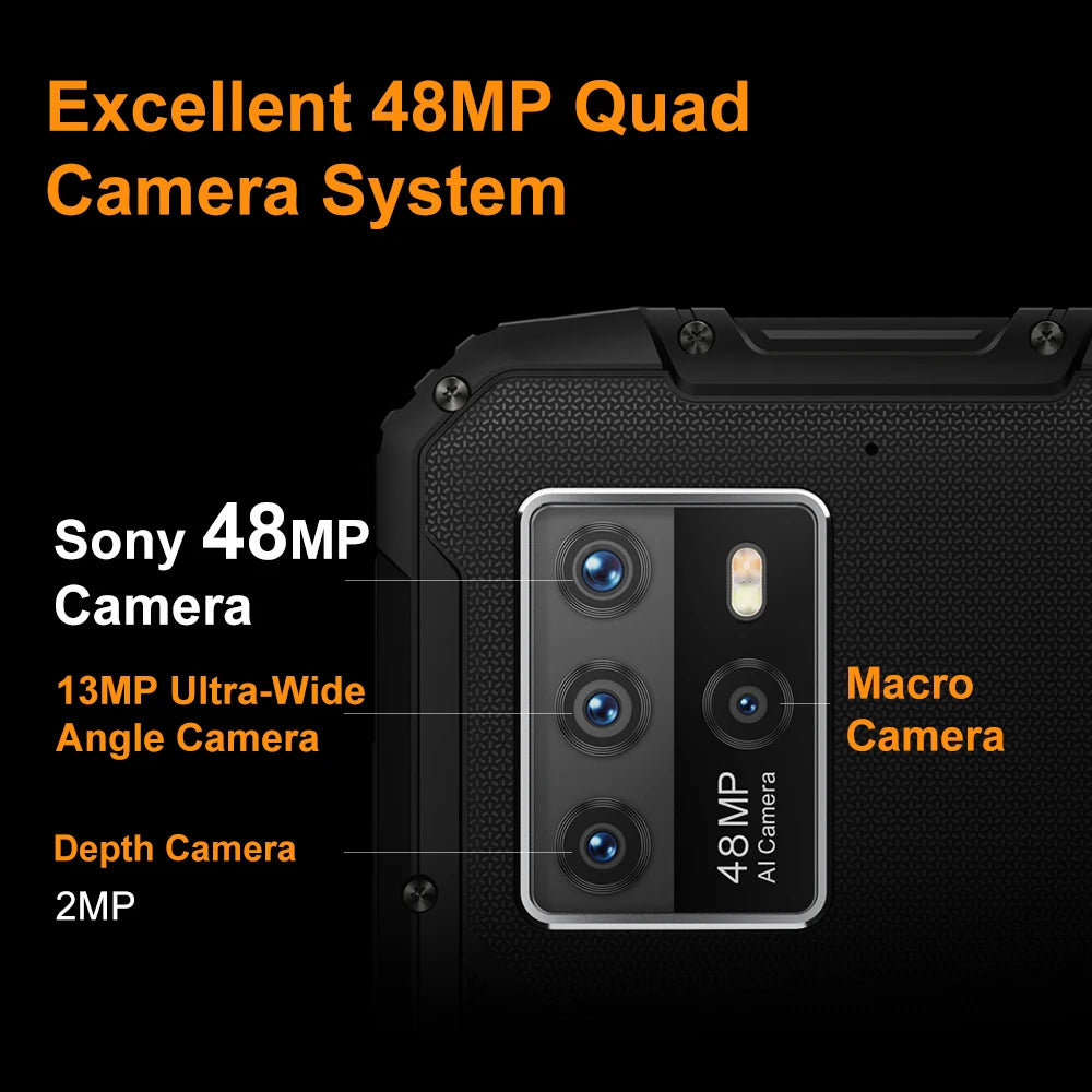 8GB+128GB 8000mAh WP10 Rugged 5G Smartphone
