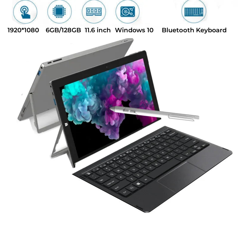 6GB DDR RAM +128GB ROM Windows 10 Tablet PC
