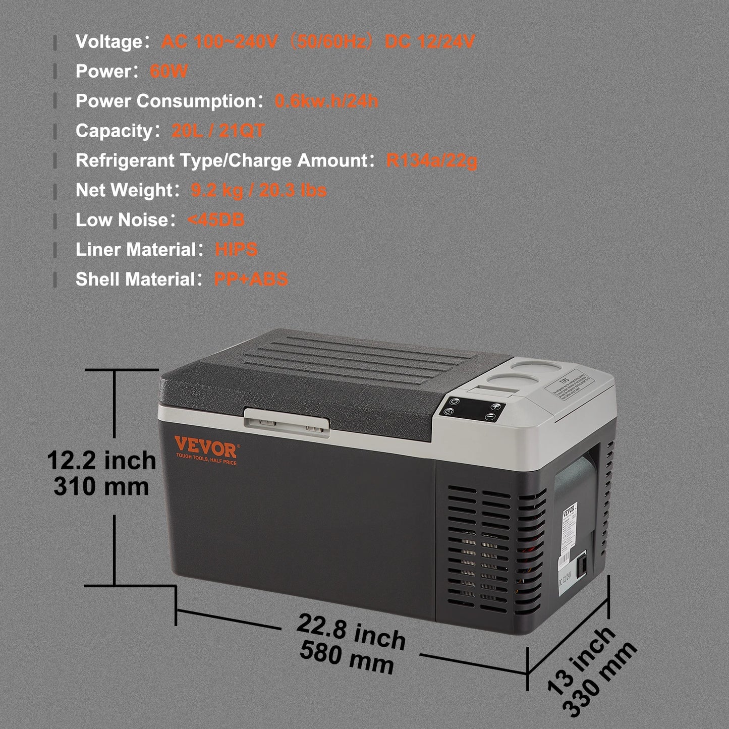 20L Portable Car Refrigerator Freezer