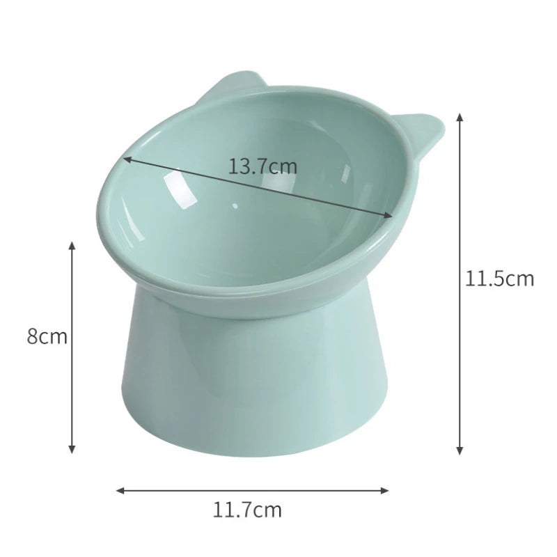 45°Neck Protector Cat Pet Food Water Bowl