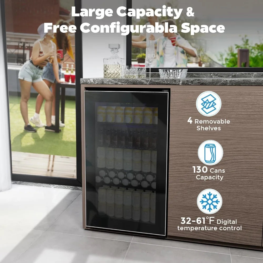 Mini Beverage Cooler with Refrigerator