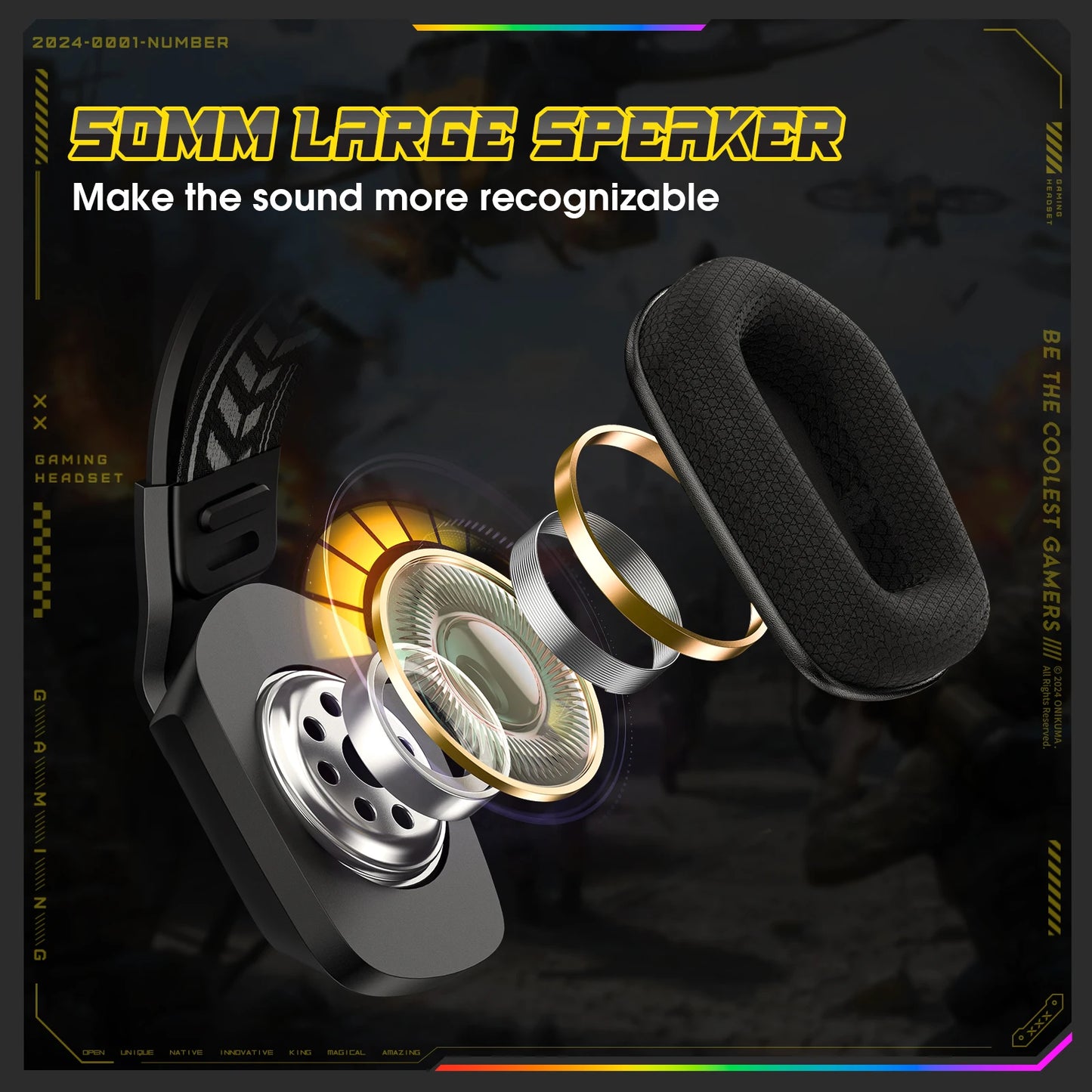 Surround Sound Gaming Headset with Noise Cancelling Microphone
