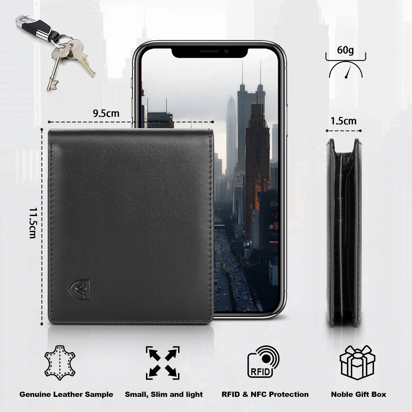 Cow Genuine Leather Men Wallet