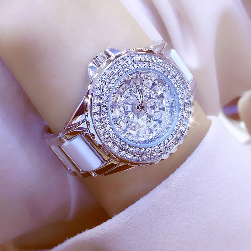 Luxury Brand Women Full Diamond Watches