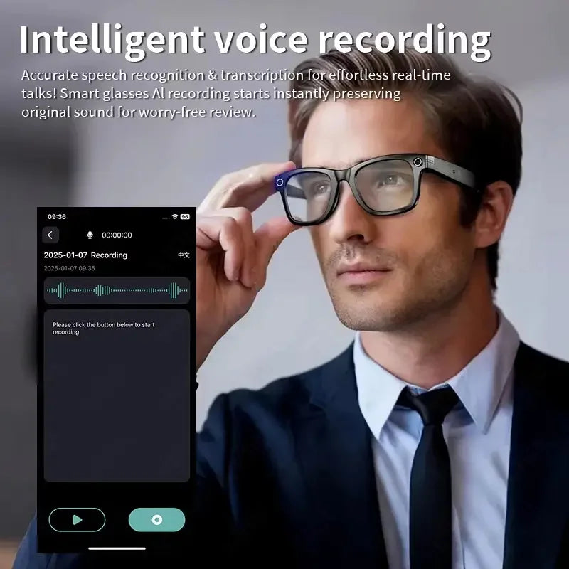 AI Smart Glasses with 8MP Camera