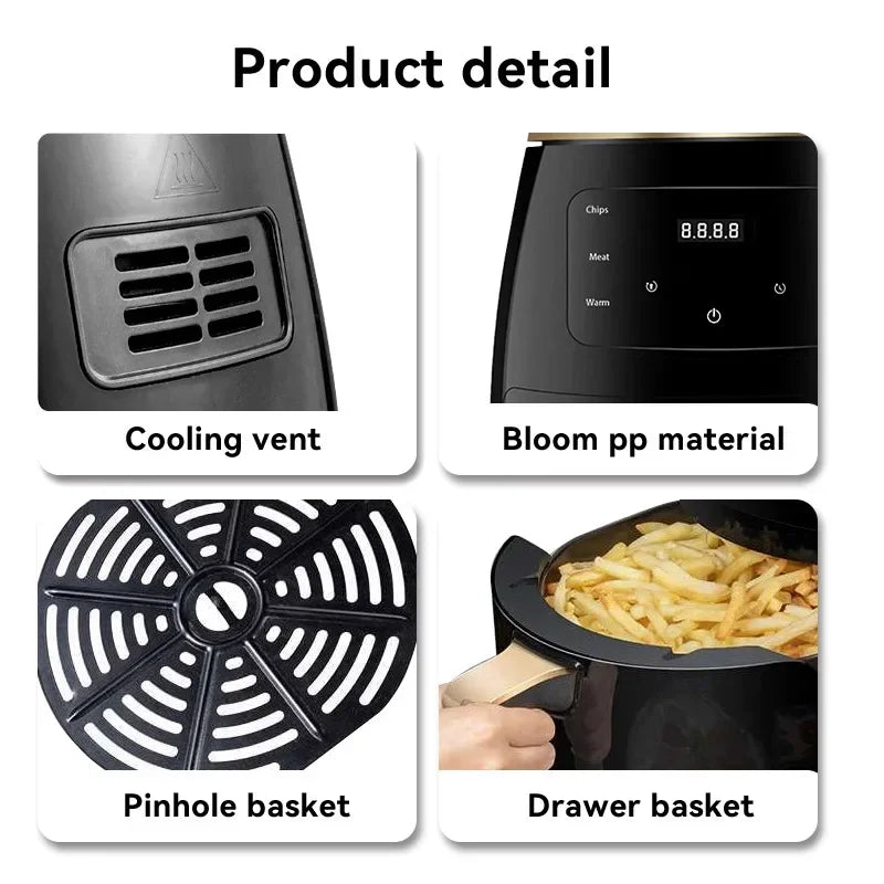 Multifunctional 4.5L Electric Air Fryer