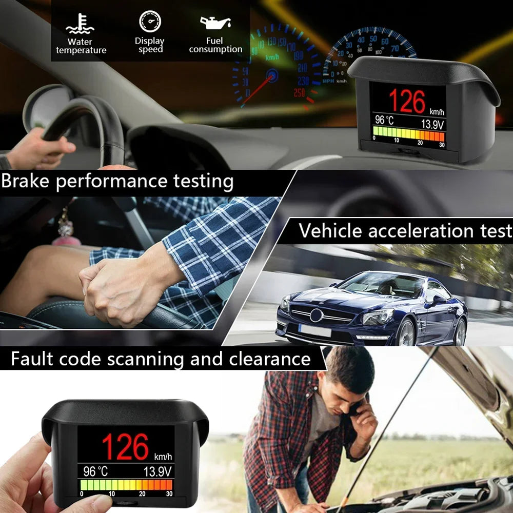 Car Digital Computer Display Speed Fuel Consumption Gauge