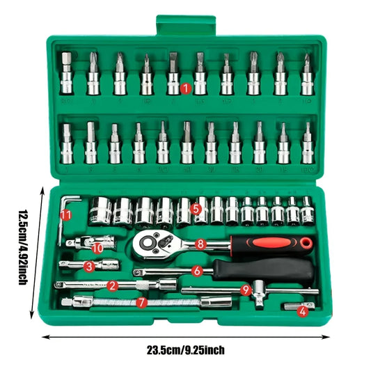 46pc Drive Socket Set