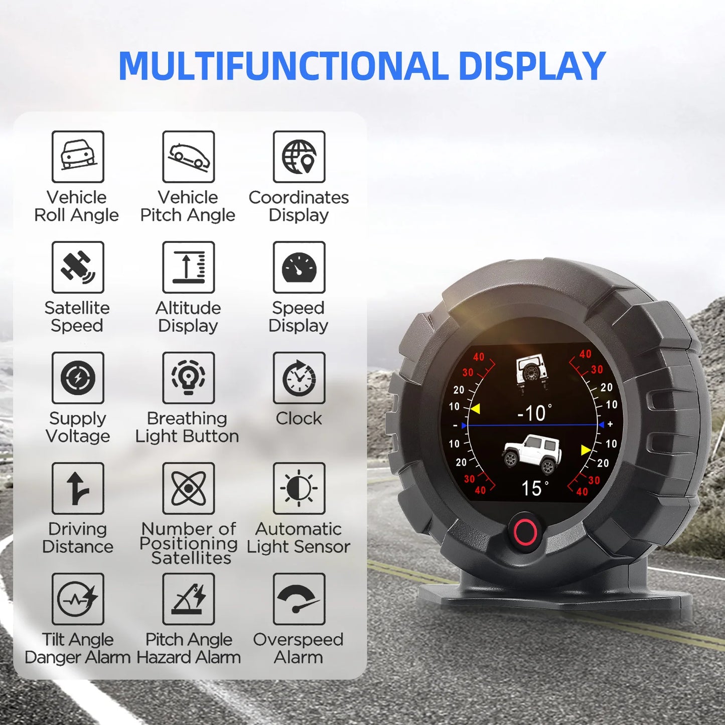 X95 Head Up Display GPS HUD Slope Speedometer