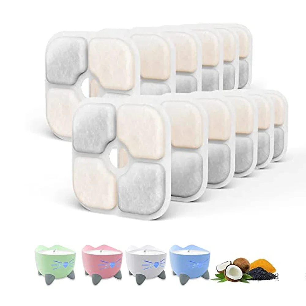 Activated Carbon Cat Drinking Fountain Square Filters