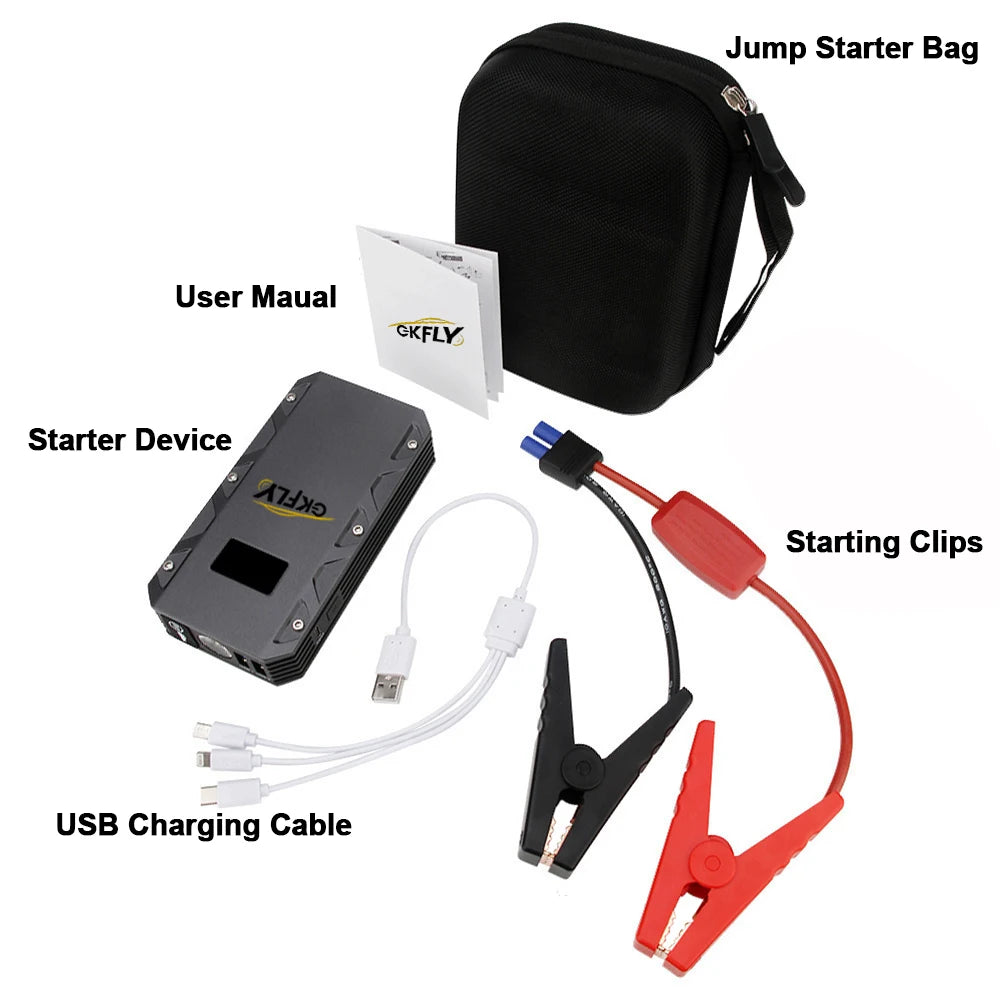 1500A Powerful Car Jump Starter 12V Starting Cables Device