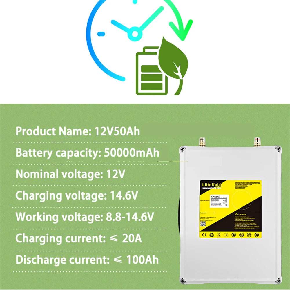 1-2PCS Motor Boat solar light Lifepo4 Battery