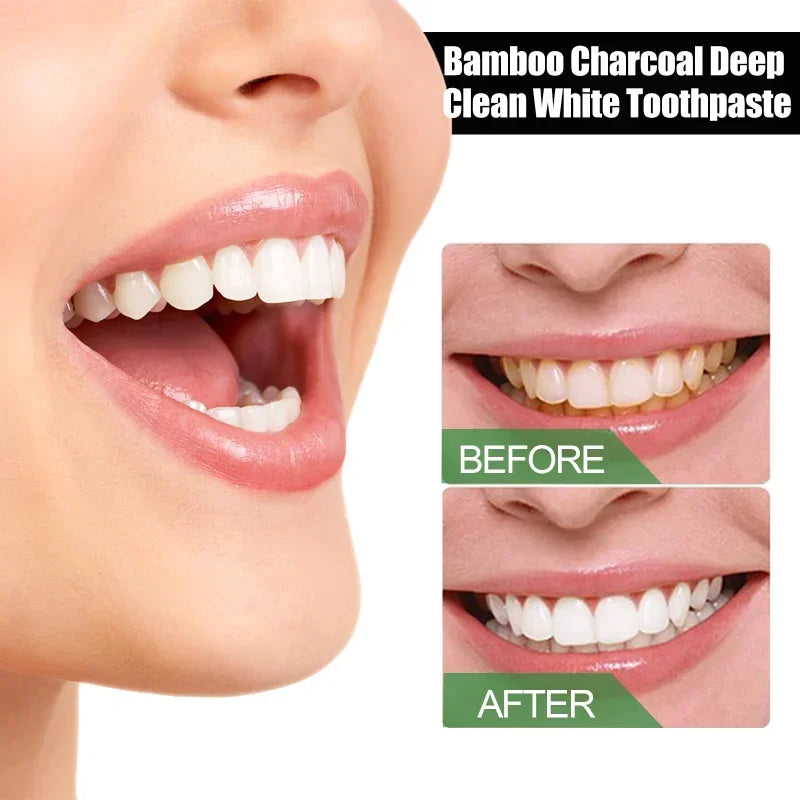Bamboo charcoal deep tooth whitening toothpaste