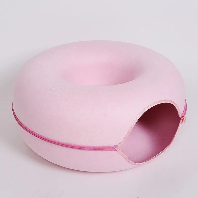 Donut Cat Bed Interactive Tunnel Toys