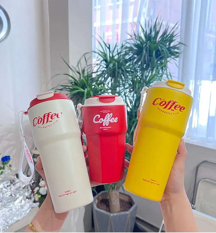 Portable Double Stainless Steel Coffee Mug
