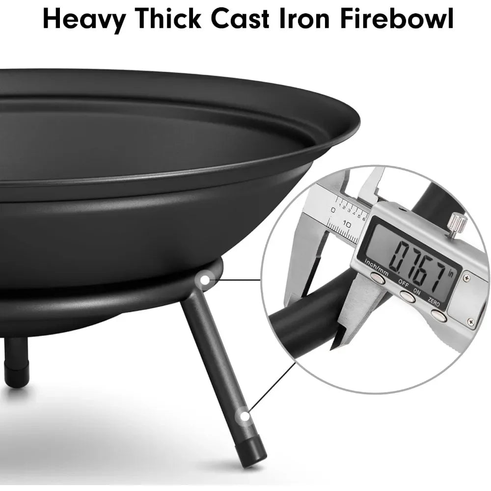 Outdoor Wood Burning Fire Pit Bowl