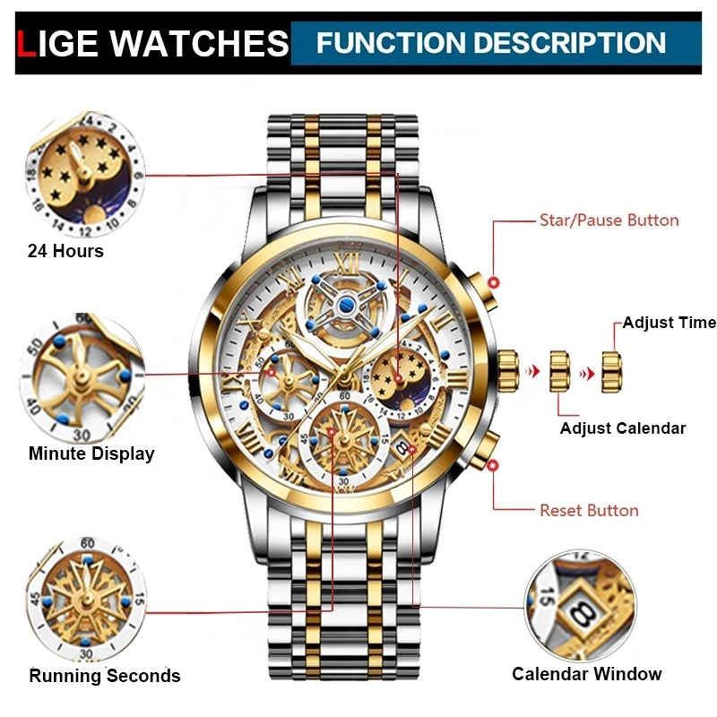Gold Creative Steel Women's Bracelet Wrist Watches