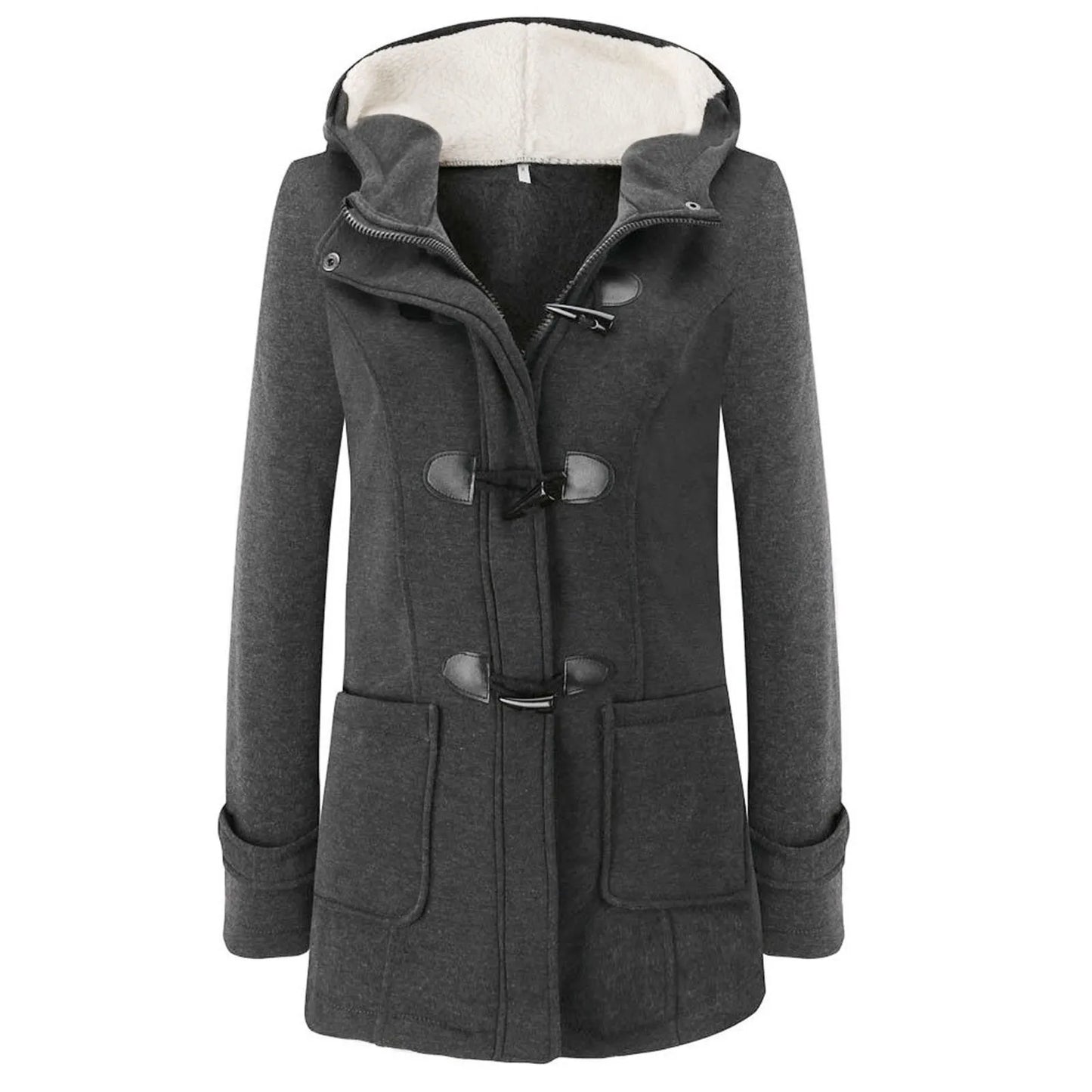 Women Warm Long Sleeve Pullover Hooded Jacket