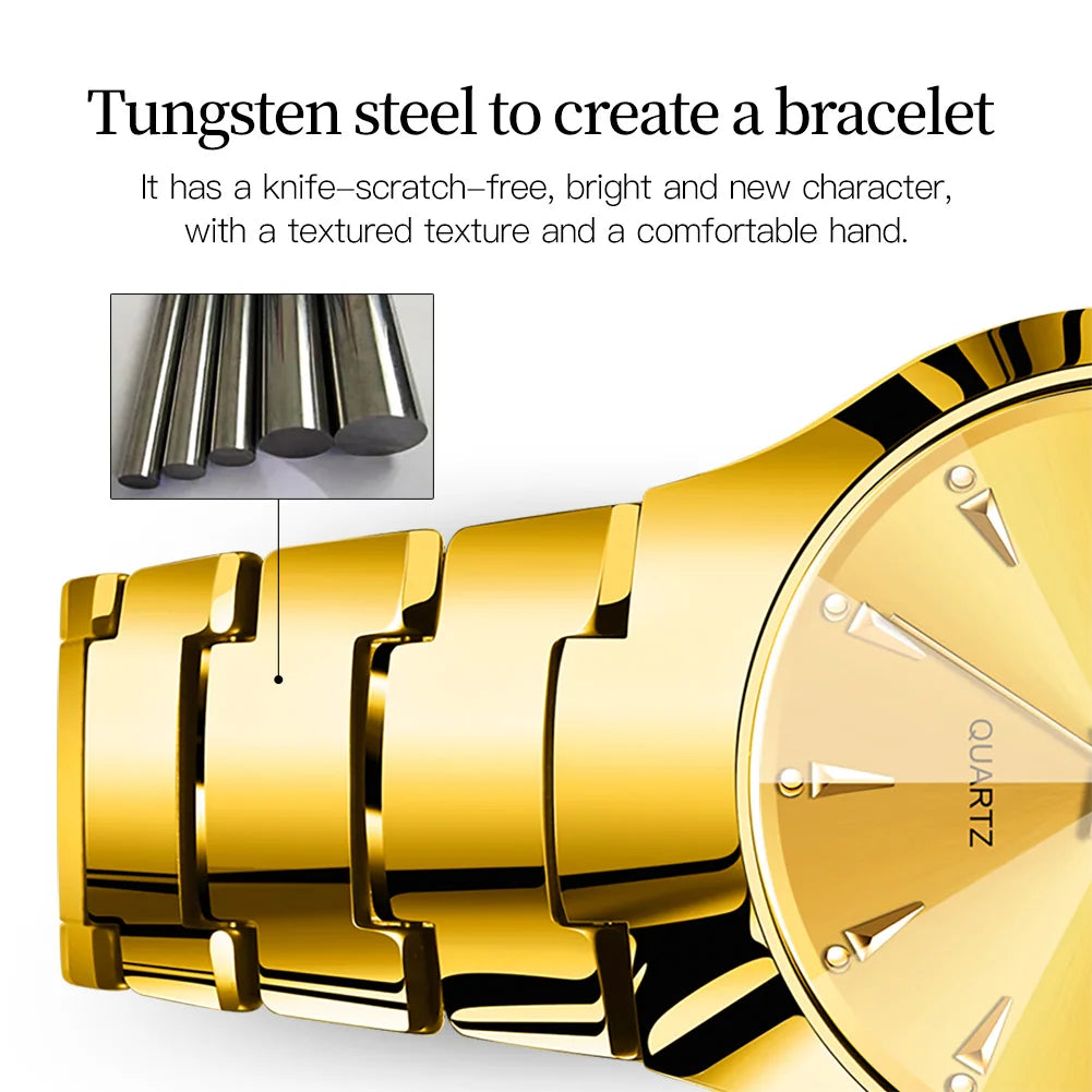 Tungsten steel Men's Wristwatch