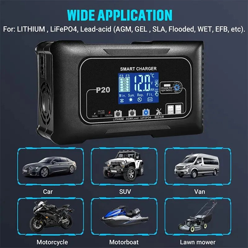 15A/20A Smart Lifepo4 Charger