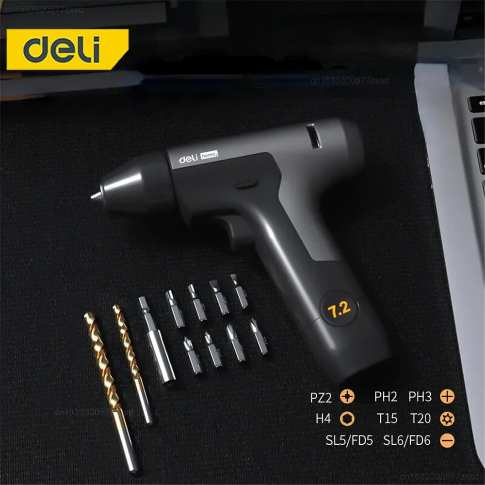 Double Speed 7.2V Electric Rechargeable Screwdriver Drill Tools
