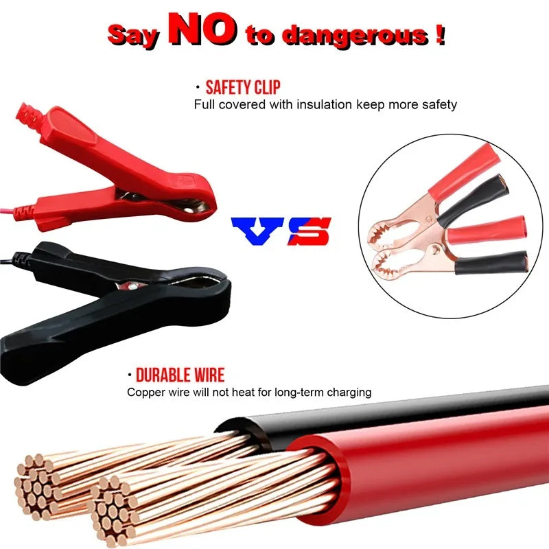 1500mA Waterproof Motorcycle Battery Charger