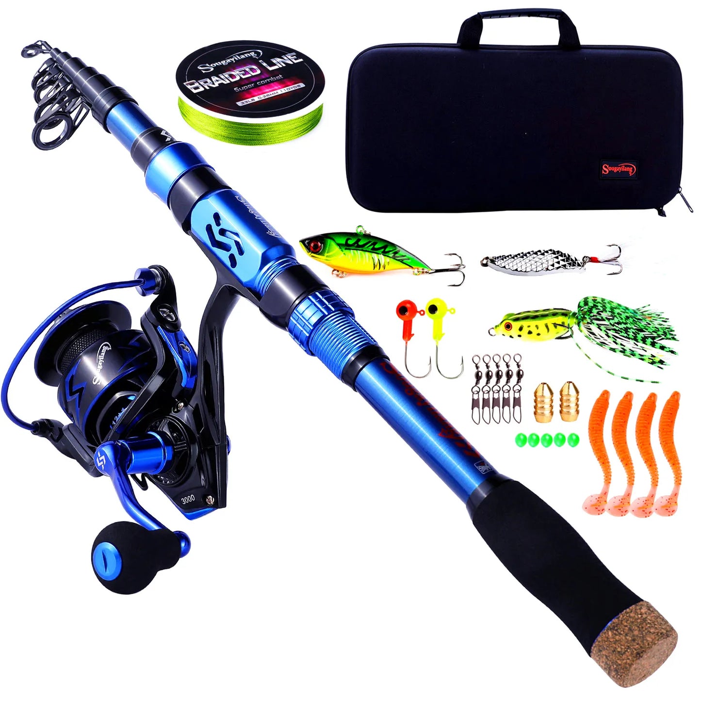 Carbon Fiber Telescopic Fishing RodFull Set