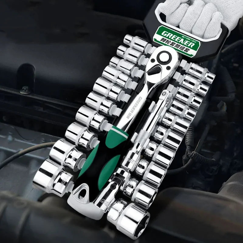 72 Teeth Ratchet Socket Wrench Set