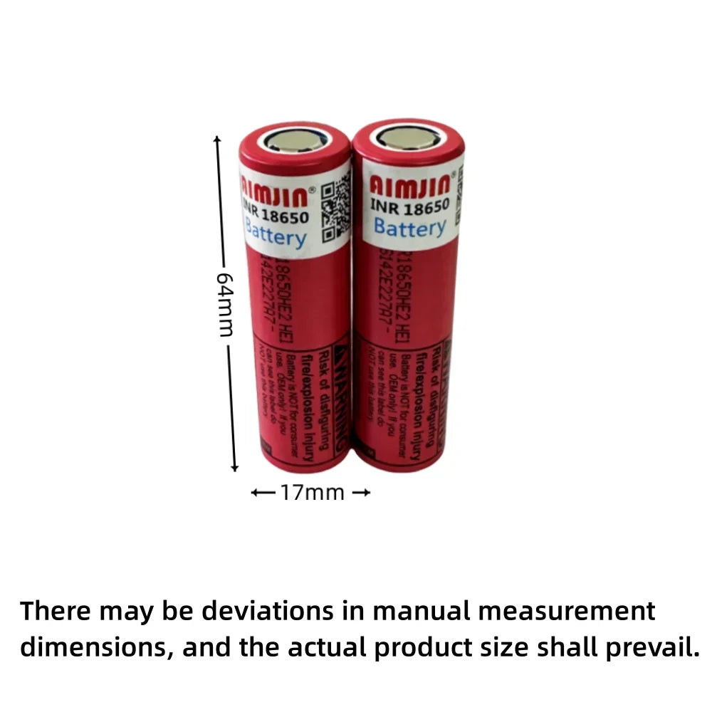 18650-HE2 3.6V 2500mAh Rechargeable Lithium-ion battery