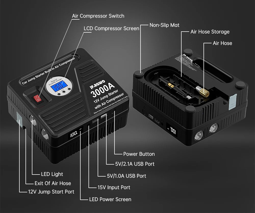 2000A 3000A Car Jump Starter Device