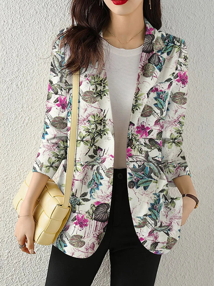 Women Long Sleeve Lapel Jackets