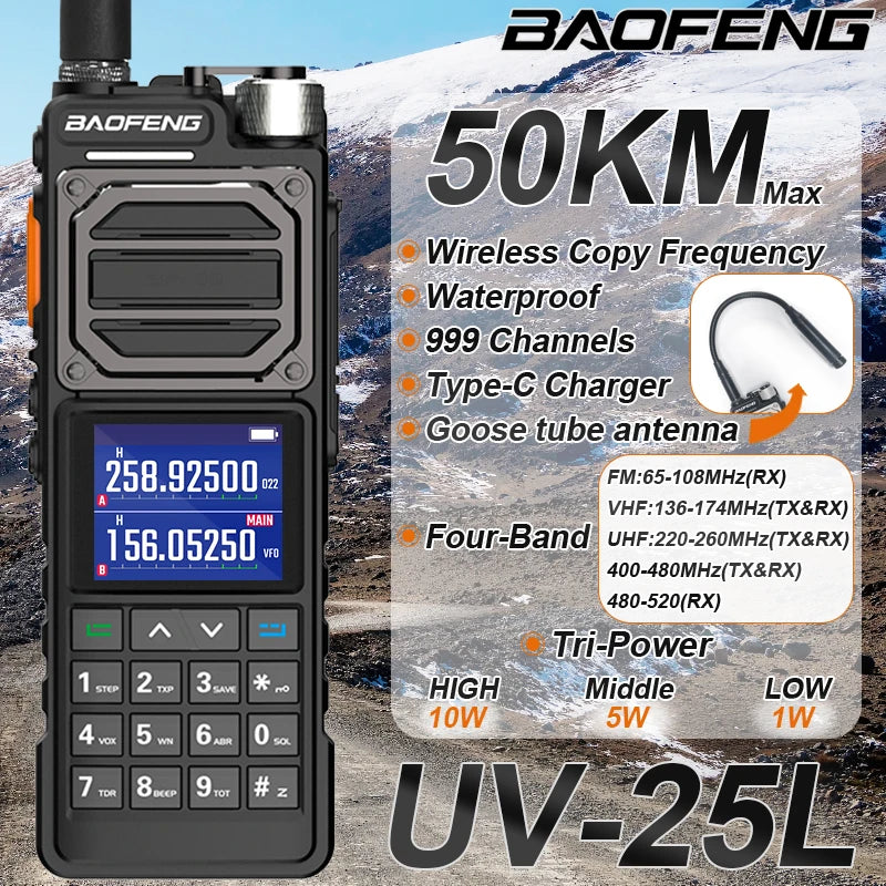 UV-25L Ham Radio High Powerful Tactical Walkie Talkie