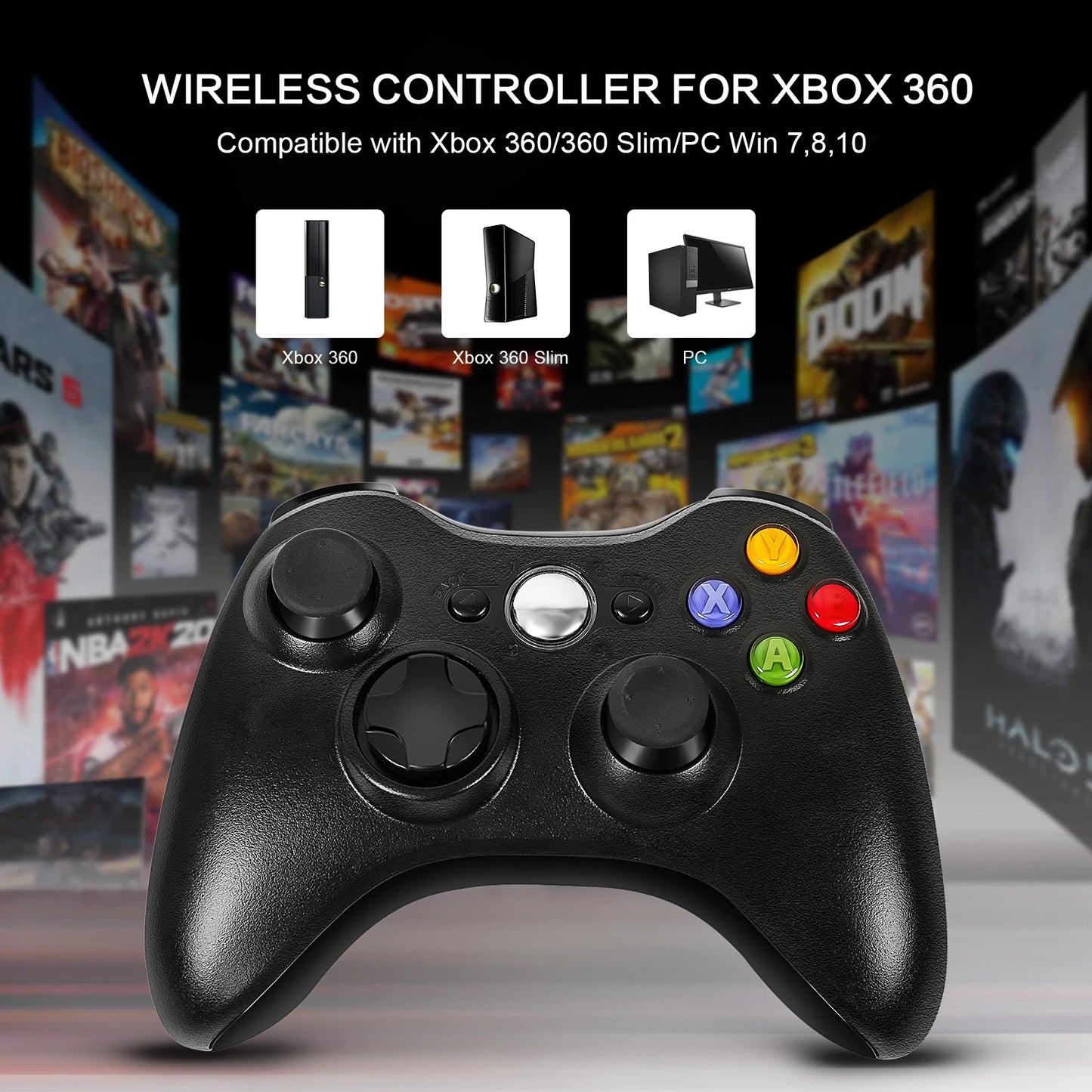 2.4G Wireless Gamepad Gaming Controller For Xbox