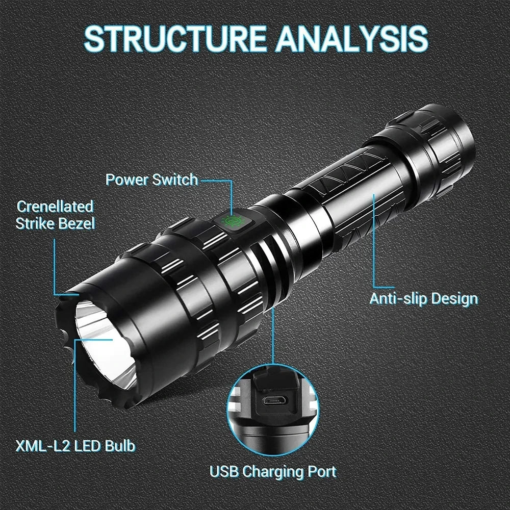 LED Tactical Hunting Flashlight