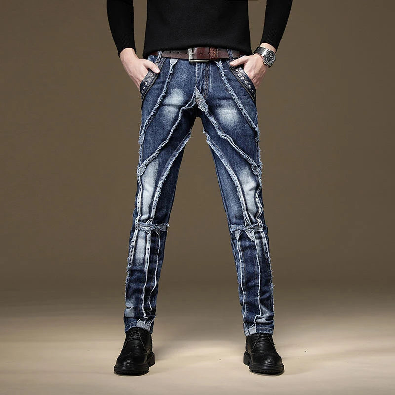 Men’s Light Luxury Slim-fit Jeans