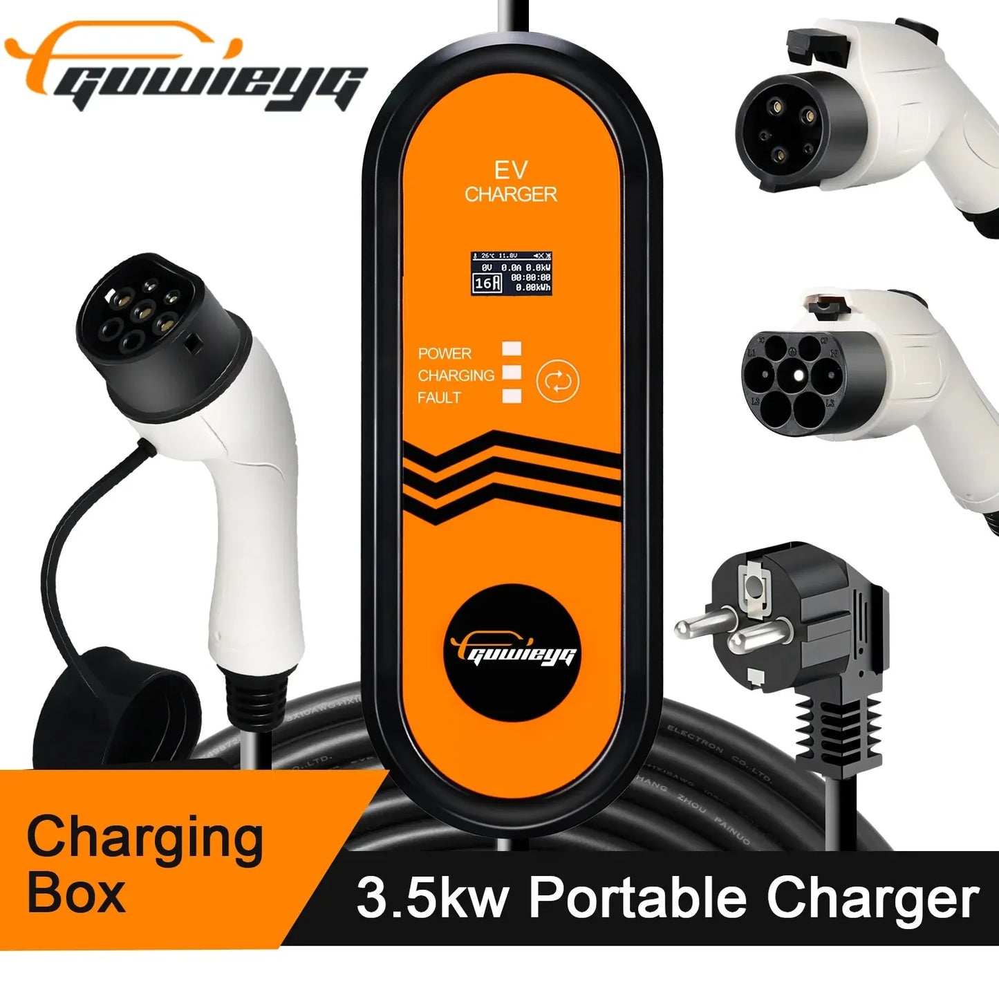16A 1Phase 3.5kW 3.5m EV Charger