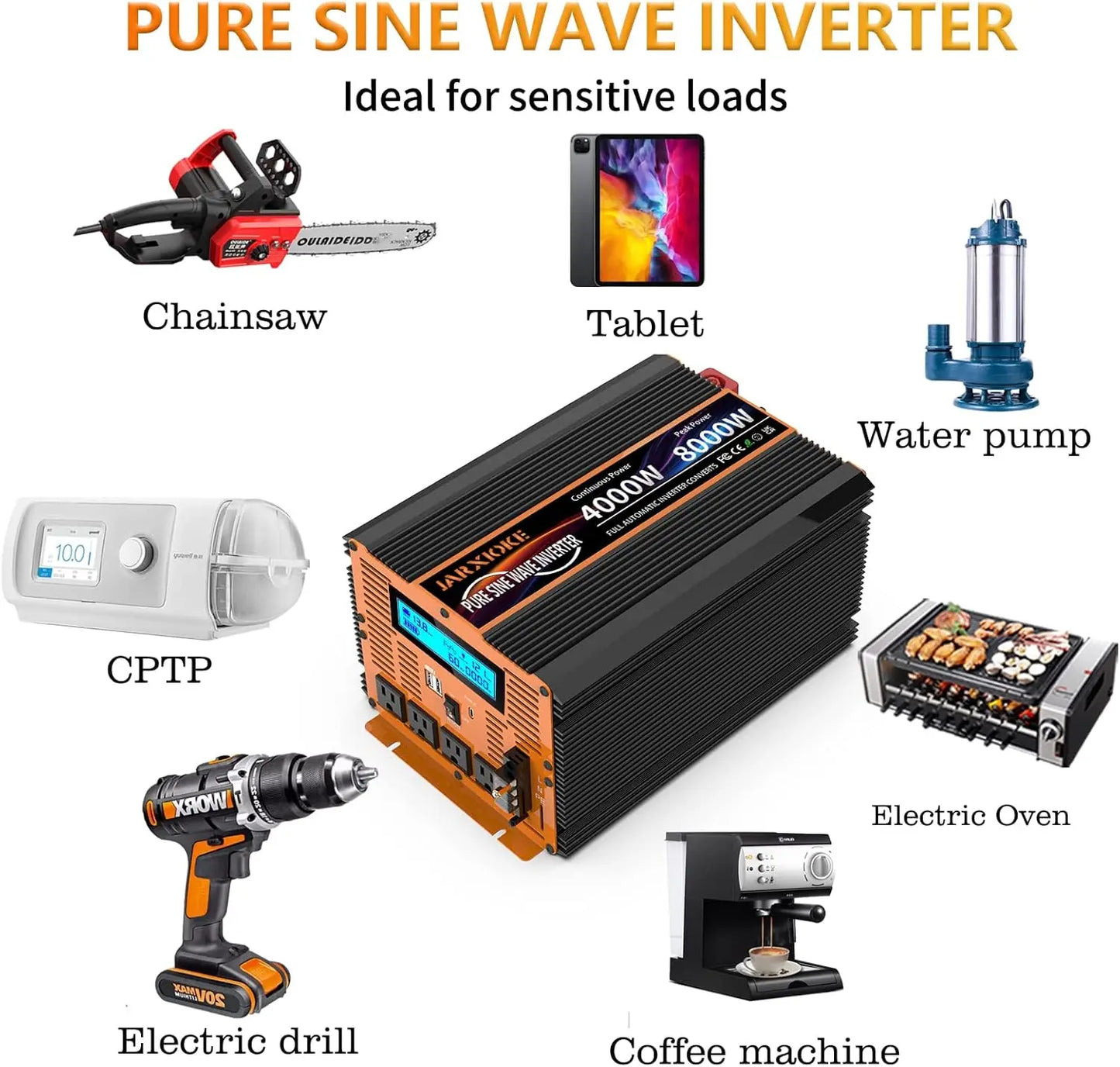 4000 Watt 12V Pure Sine Wave Power Inverter