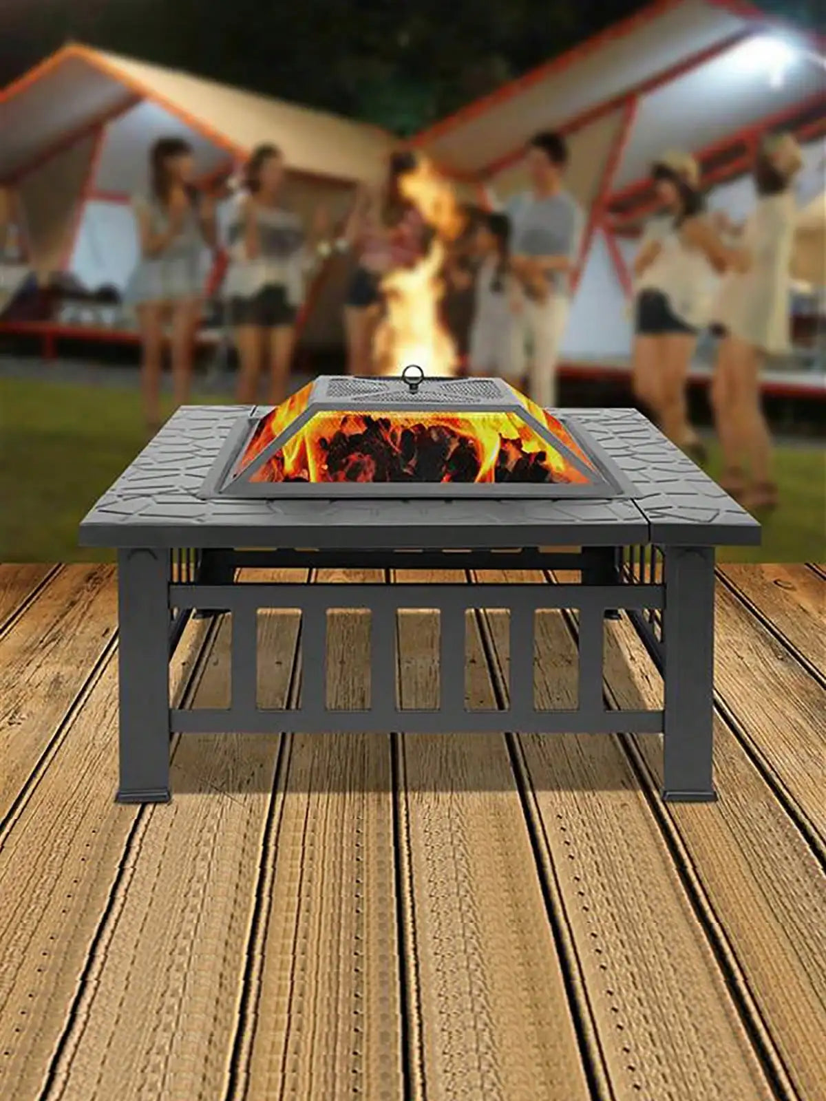 32-inch Portable Courtyard Metal Fire Bowl