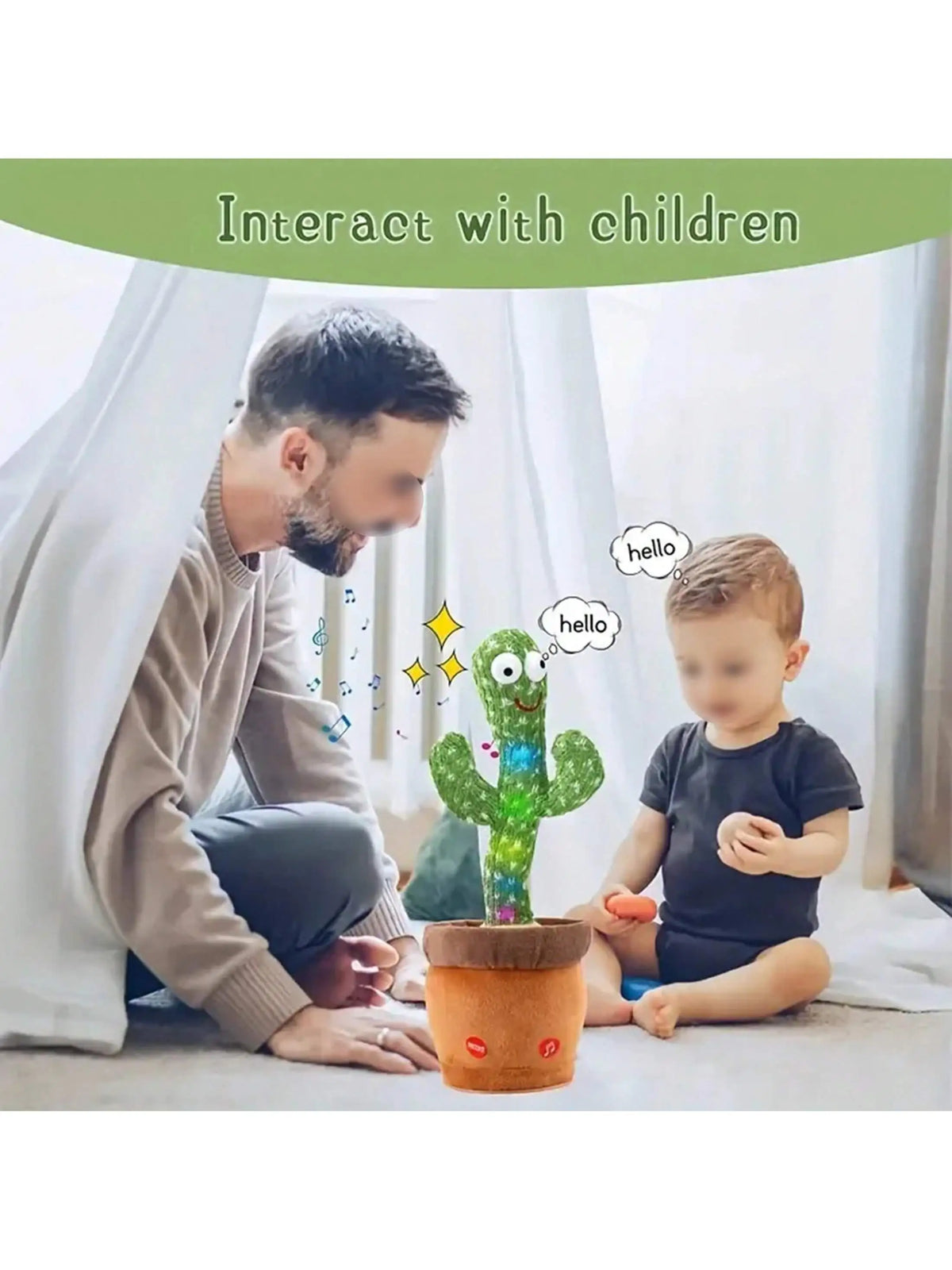 1pc-Dancing Talking Cactus Toys