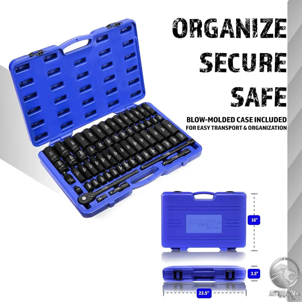 1/2" Drive Master Impact Socket Set