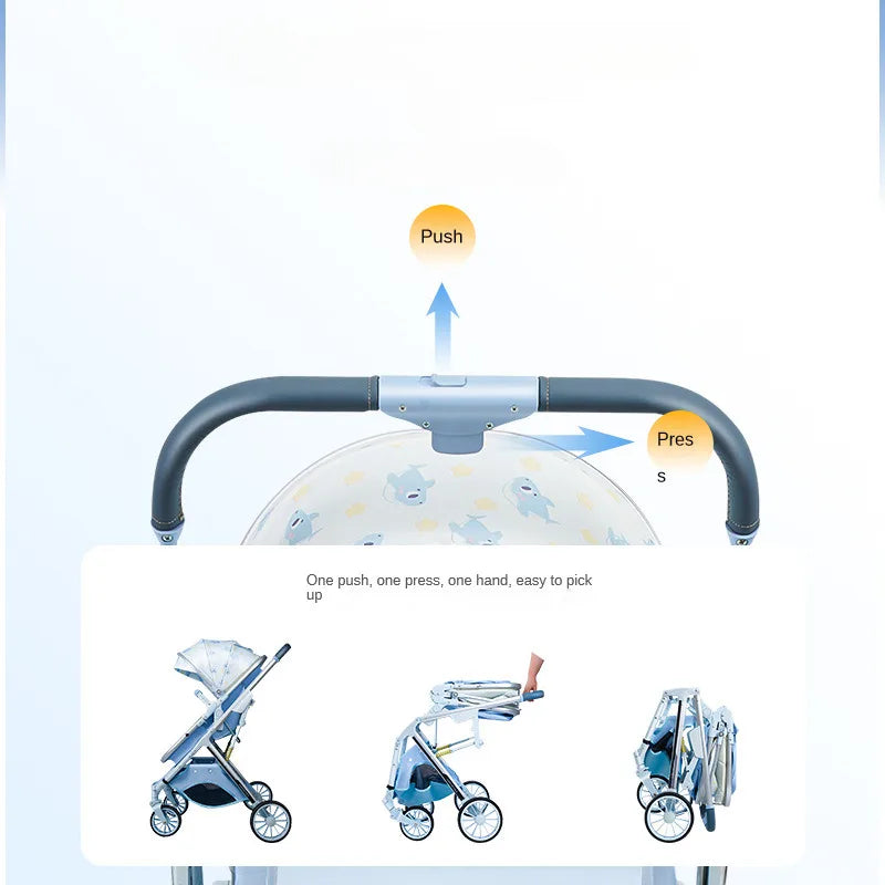Can Sit or Lie Down Baby Stroller