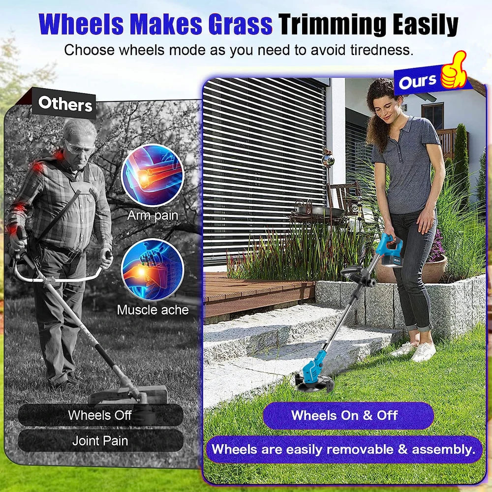 Electric 21V Handheld Cordless Grass Trimmer
