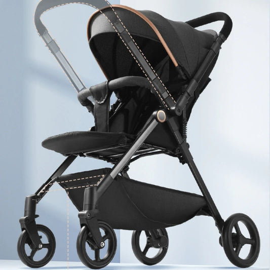 four wheel shock absorber baby stroller