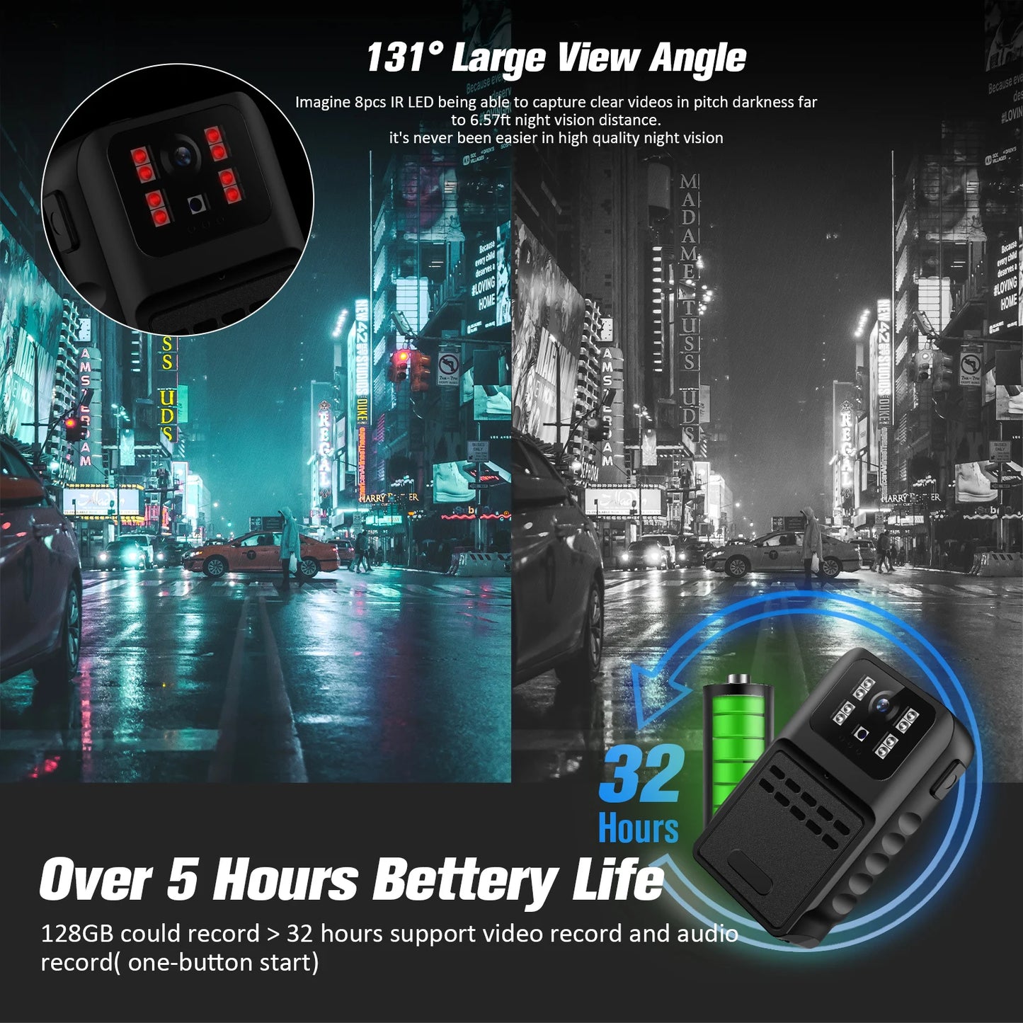 1080P Wearable WIFI Mini Body Camera