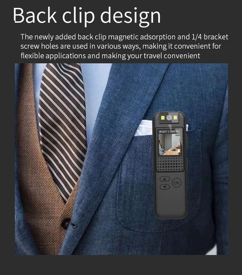 1080P Full HD Mini Night Vision Wireless Body Camera