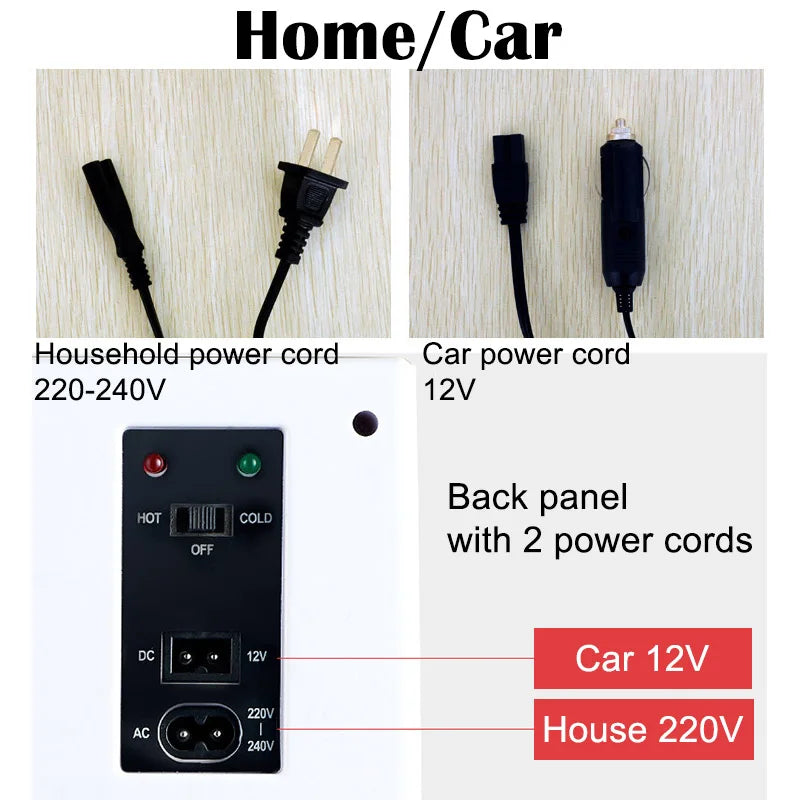 10L Dual-Use Mini Car refrigerator