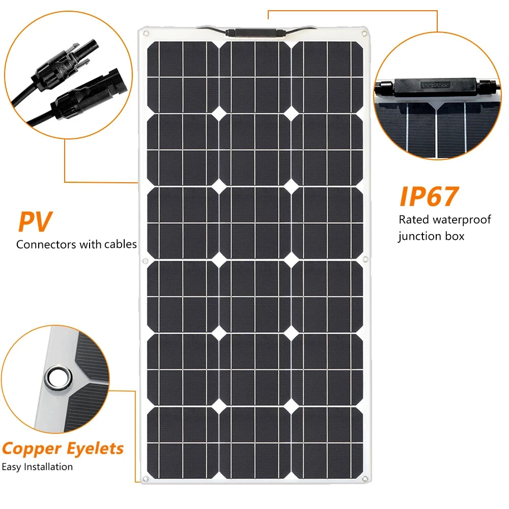 Flexible Photovoltaic Panel Cell For Camper
