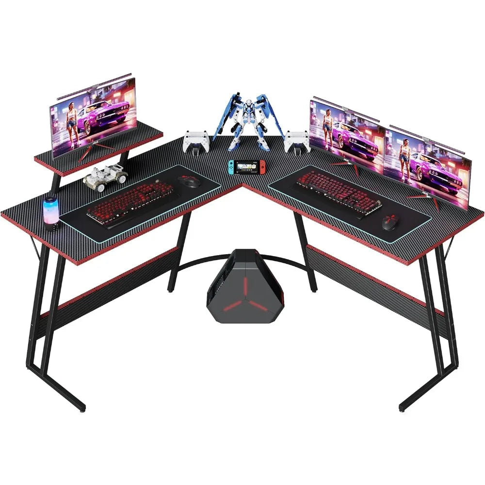 51 Inch L-Shaped Gaming Computer Desk