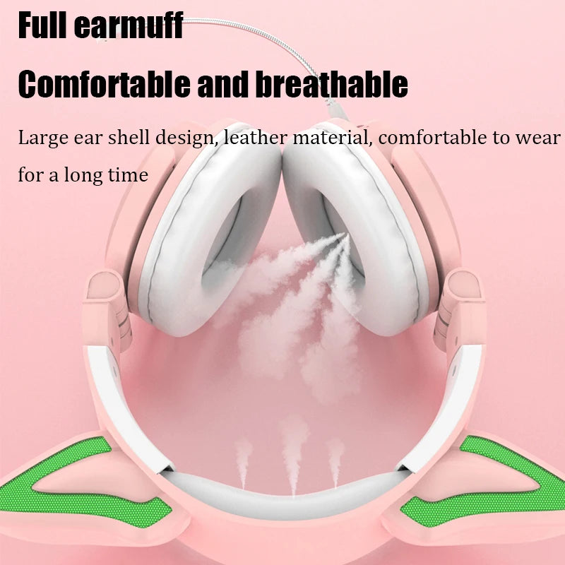 RGB Cat Ear Bluetooth Headphones